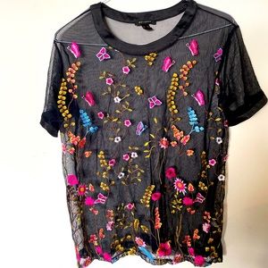 Sheer flower top